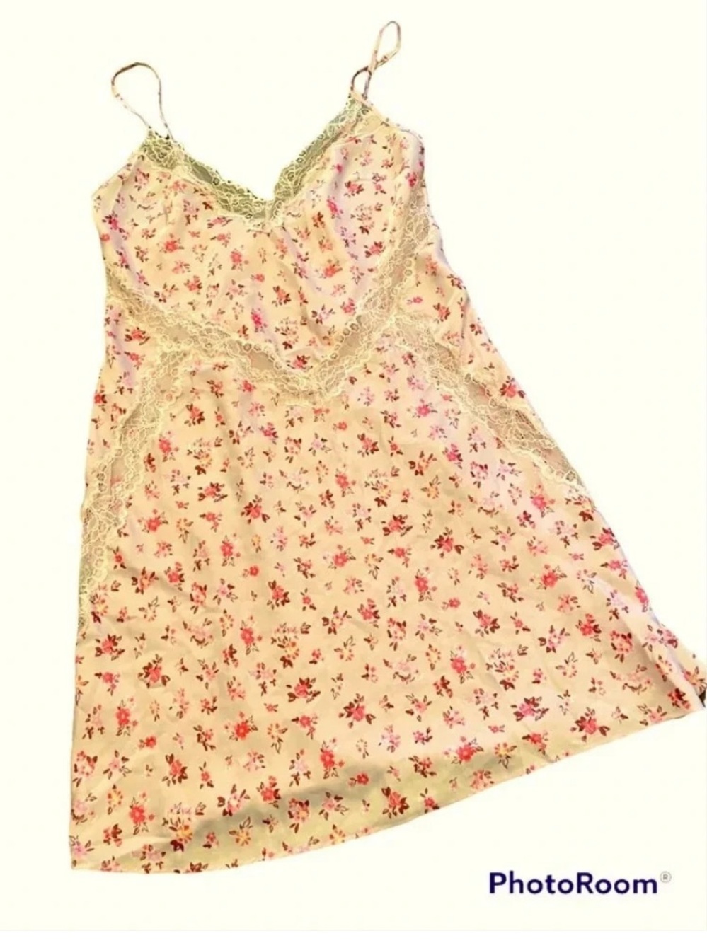 Victoria’s Secret Pale Pink Floral Chemise/Slip Sz XS